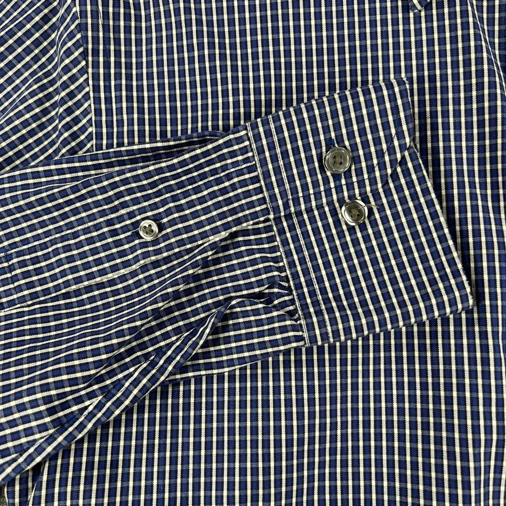 Banana Republic Shirt Mens Medium Blue Check Long Sleeve Button Up Classic Fit